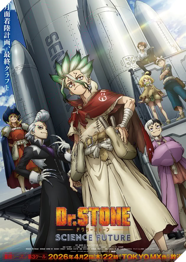 Dr. Stone Season 4 Cour 3 tung trailer và visual cuối cùng trước khi lên sóng