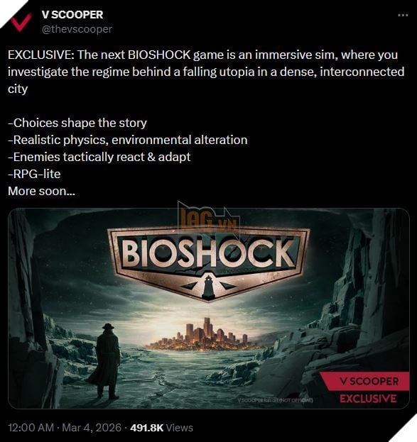 BioShock 4 Có Thể Mang Đến Sự Đột Biến Với Cốt Truyện Phụ Thuộc Vào Chính Người Chơi 2