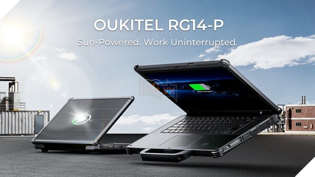 Oukitel RG14-P: Chiếc laptop nồi đồng cối đá chạy bằng năng lượng mặt trời chính thức lộ diện