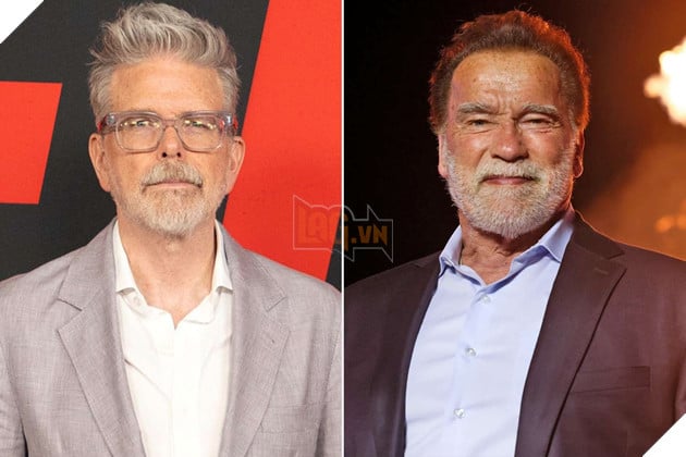 Hình ảnh về Arnold Schwarzenegger và Christopher McQuarrie.