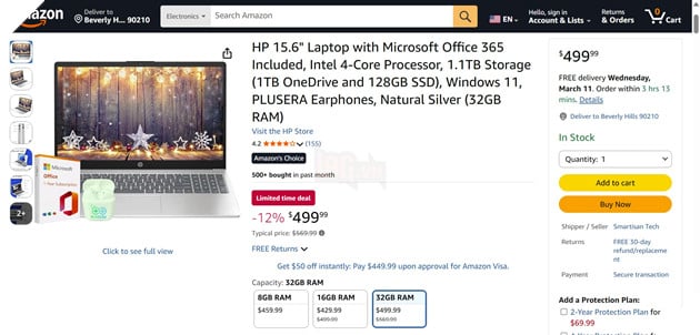 Laptop “1.1TB” trên Amazon gây tranh cãi khi chỉ có 128GB SSD thật