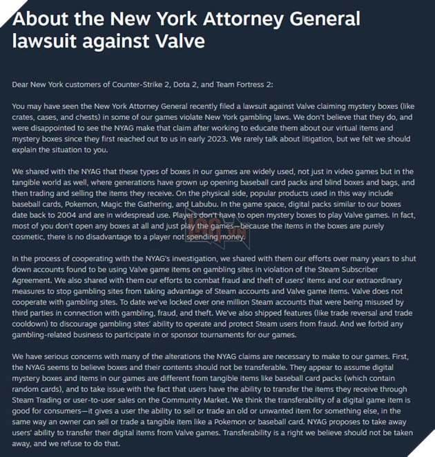 Năm 2026 Vừa Đi Qua Ba Tháng, Valve Đã Đối Mặt Với Ba Vụ Kiện Khác Nhau 5