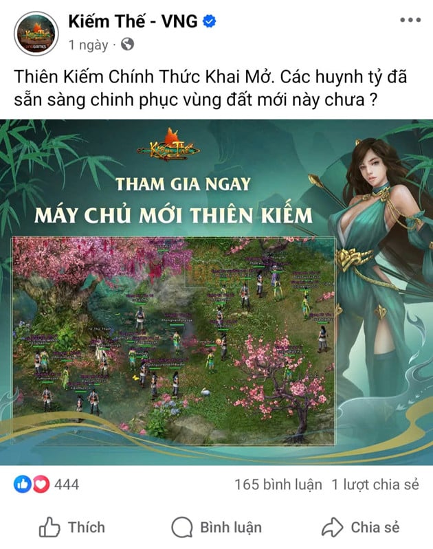 Kiếm Thế Ra Mắt Máy Chủ Mới Thiên Kiếm, Tung Loạt Quà Khủng Dành Tặng Game Thủ