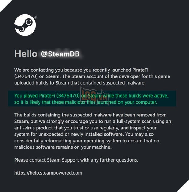 FBI kêu gọi người chơi Steam báo cáo nếu từng tải game chứa malware