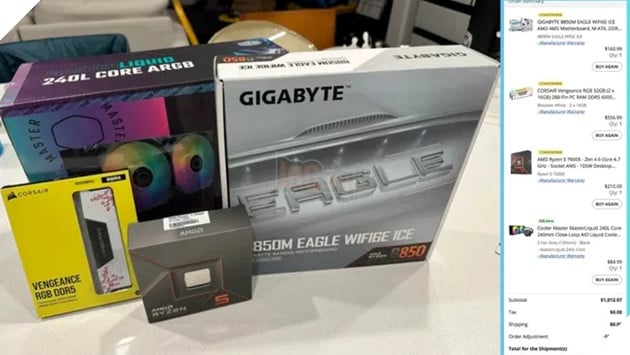 Mua bộ linh kiện PC nghìn USD với giá 'hai triệu đồng' do lỗi hệ thống