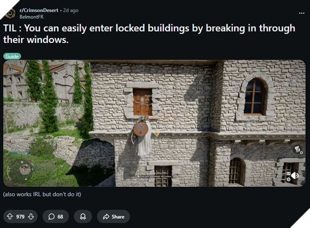 Crimson Desert: Người Chơi Chia Sẻ Mẹo Đột Nhập Vào Nhà Bị Khóa 4