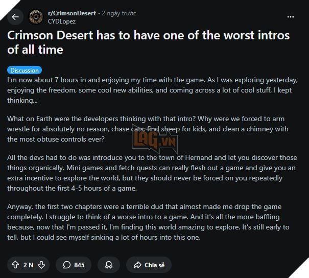 Crimson Desert Đã Xua Đuổi Không Ít Người Chơi Chỉ Vì Hai Chương Mở Đầu 2