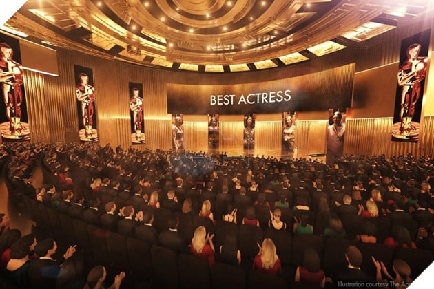 Hình ảnh về sân khấu lễ trao giải Oscar.