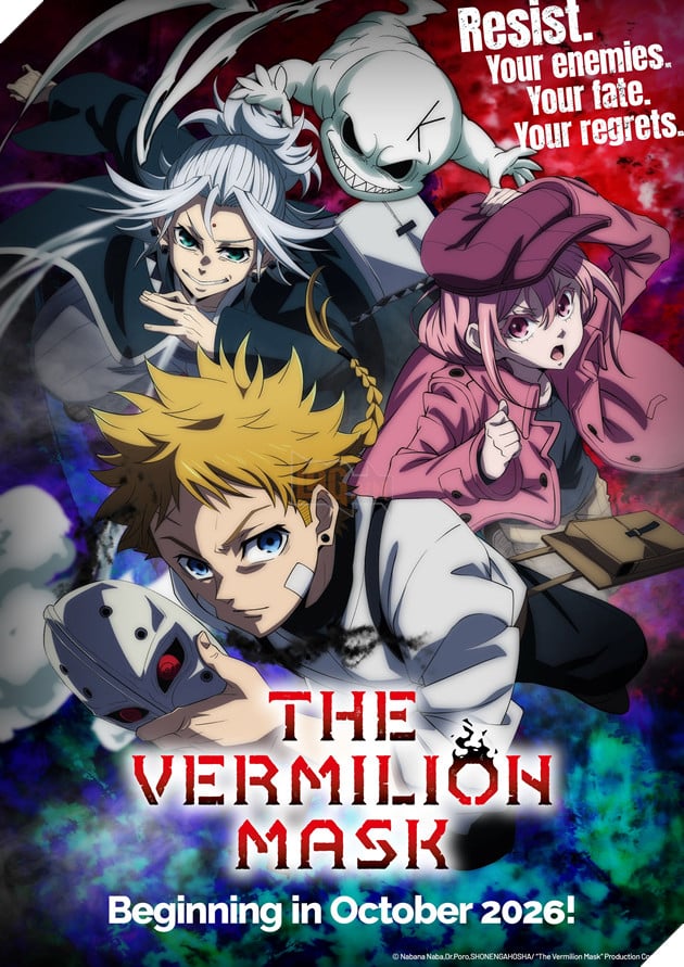 The Vermilion Mask xác nhận anime 2 phần, tung trailer và visual đầu tiên