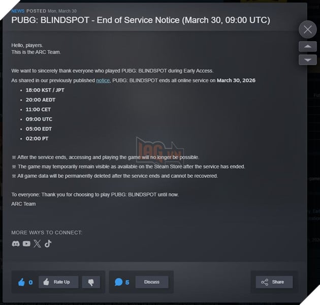PUBG: Blindspot Chính Thức Công Bố Đóng Cửa Chỉ Sau Khoảng 1 Tháng Hoạt Động 2