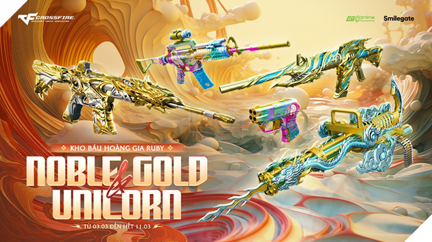 Crossfire Khởi Đầu Tháng 3 Sôi Động Với Kho Báu Noble Gold & Unicorn - QCMM Tùy Chọn Neon & Arcade