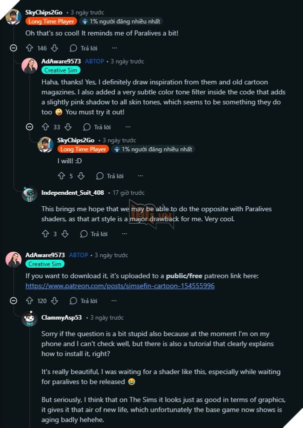 The Sims 4: Mod Cartoon Shader Mang Đến Phong Cách Đồ Họa Hoạt Hình Mới Lạ Cho Trò Chơi 4