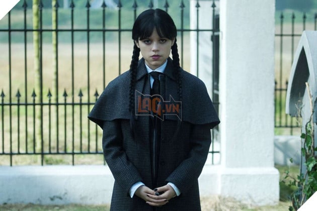 Hình ảnh nữ diễn viên Jenna Ortega trong phim Wednesday.