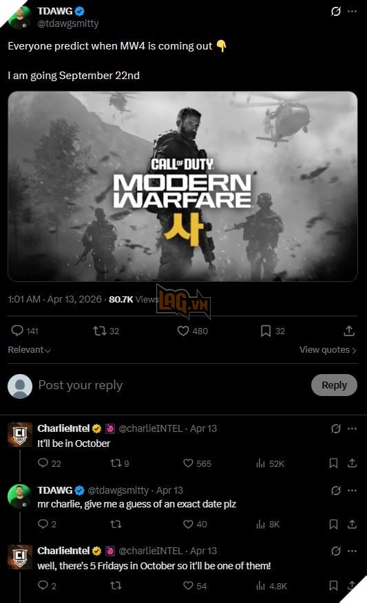 Call of Duty: Modern Warfare 4 Được Cho Là Sẽ Ra Mắt Vào Tháng 10 Năm Nay 2