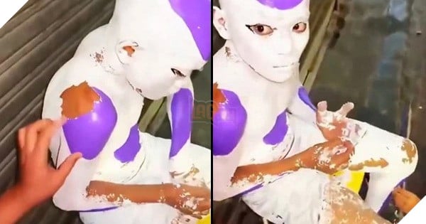 Khi mẹ nhà người ta trổ tài sáng tạo: Giúp con hóa thân thành Frieza nhưng lại dùng nhầm... sơn tường!