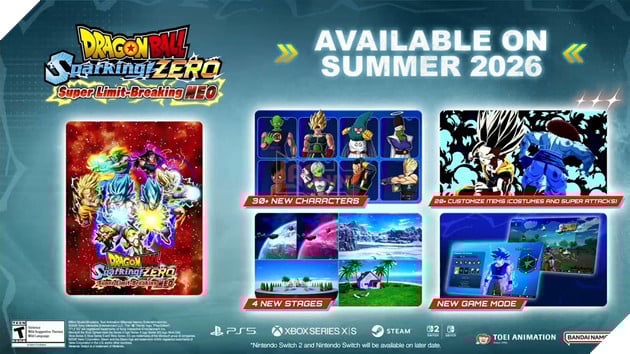 Dragon Ball: Sparking! ZERO Công Bố Bản DLC Đầy Tham Vọng Super Limit-Breaking NEO 3