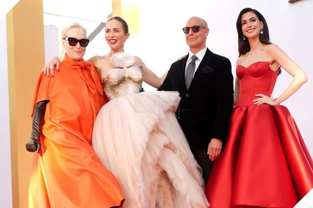 Hình ảnh về  diễn viên phim The Devil Wears Prada 2 trong buổi lễ ra mắt phim.