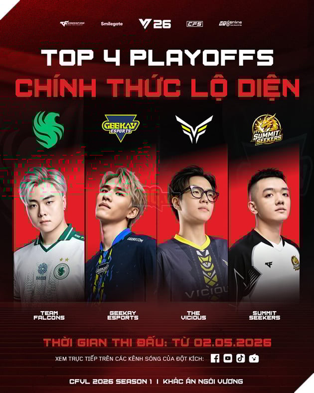 Lộ Diện Tứ Trụ Tranh Vương: Chân Dung Top 4 Playoffs CFVL 2026 Season 1
