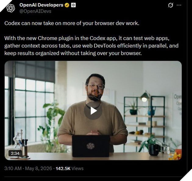 OpenAI ra mắt plugin Codex cho Chrome, biến trình duyệt thành trợ lý lập trình AI 2