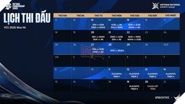 VCS 2026 MÙA HÈ KHỞI TRANH TỪ NGÀY 13/05 - LỊCH THI ĐẤU CHI TIẾT 2