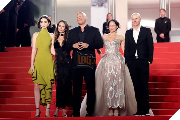 Hình ảnh về sao nam Vin Diesel cùng dàn sao tại Cannes.