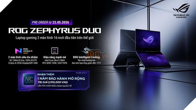ASUS ROG mở đặt trước ROG Zephyrus Duo Laptop gaming hai màn hình 16-inch đầu tiên trên thế giới 5