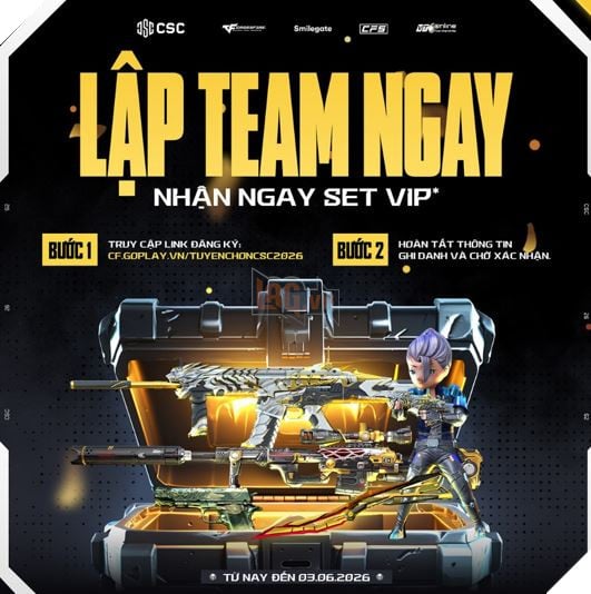Vòng tuyển chọn CSC 2026 Season 2 chính thức lộ diện những khúc khuỷu đầu tiên Đăng ký ngay, nhận trọn bộ vũ khí VIP miễn phí! 2