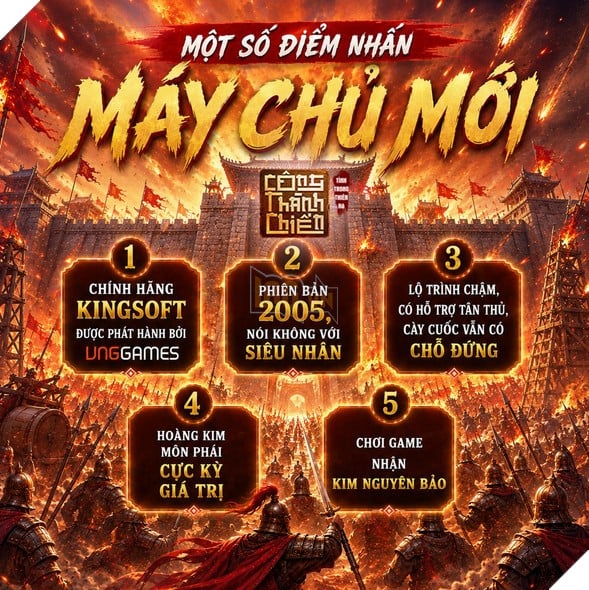 VLTK Công Thành Chiến khai mở máy chủ mới chuẩn 2005, đưa giang hồ nguyên bản trở lại