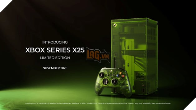 Microsoft ra mắt Xbox Series X phiên bản kỷ niệm 25 năm với thiết kế xanh trong suốt