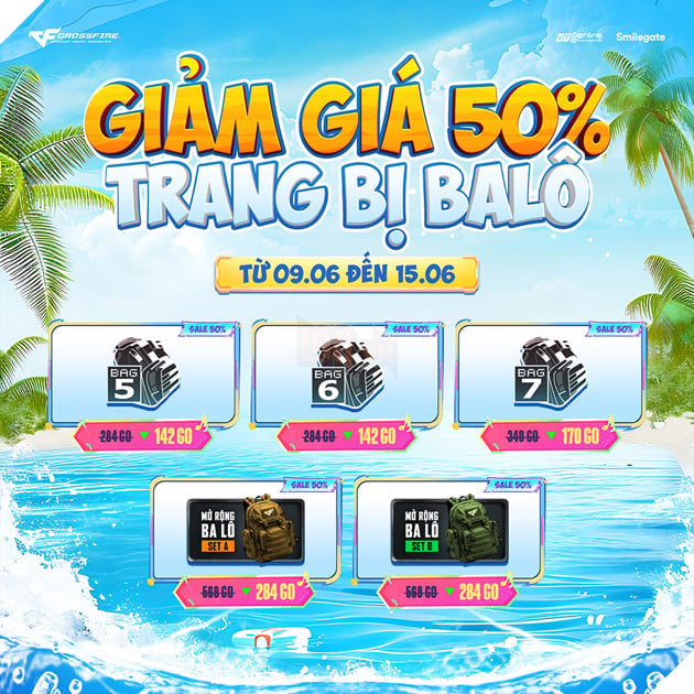 Crossfire Mang Mùa Hè Đến Với Game Thủ Qua Kho Báu Hoàng Gia Sapphire Beach Party Và Ưu Đãi Sale Balo 6