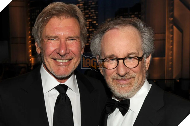 Hình ảnh về sao nam Harrison Ford và nhà làm phim Steven Spielberg.