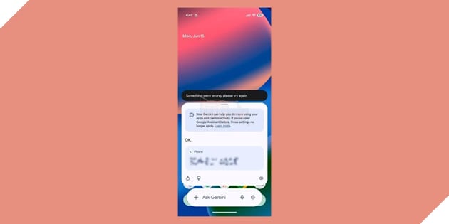 Gemini gặp lỗi không thể thực hiện cuộc gọi trên Android và Android Auto