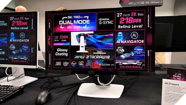 MSI ra mắt màn hình Mini LED 5K hỗ trợ 180Hz và chế độ 2K 330Hz đầu tiên cho game thủ