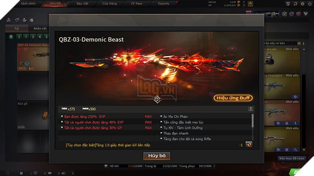 Săn Siêu Phẩm QBZ-03 Knife Demonic Beast Với Kho Báu Hoàng Gia Sapphire Mới Của Crossfire 5