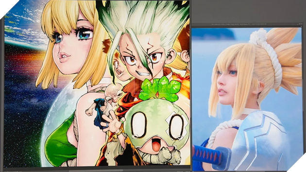 Lời từ biệt đầy xúc động của cha đẻ Dr. STONE : Tự tay vẽ tặng bức tranh cuối cùng, hé lộ bí mật tạo hình Kohaku từ một Cosplayer