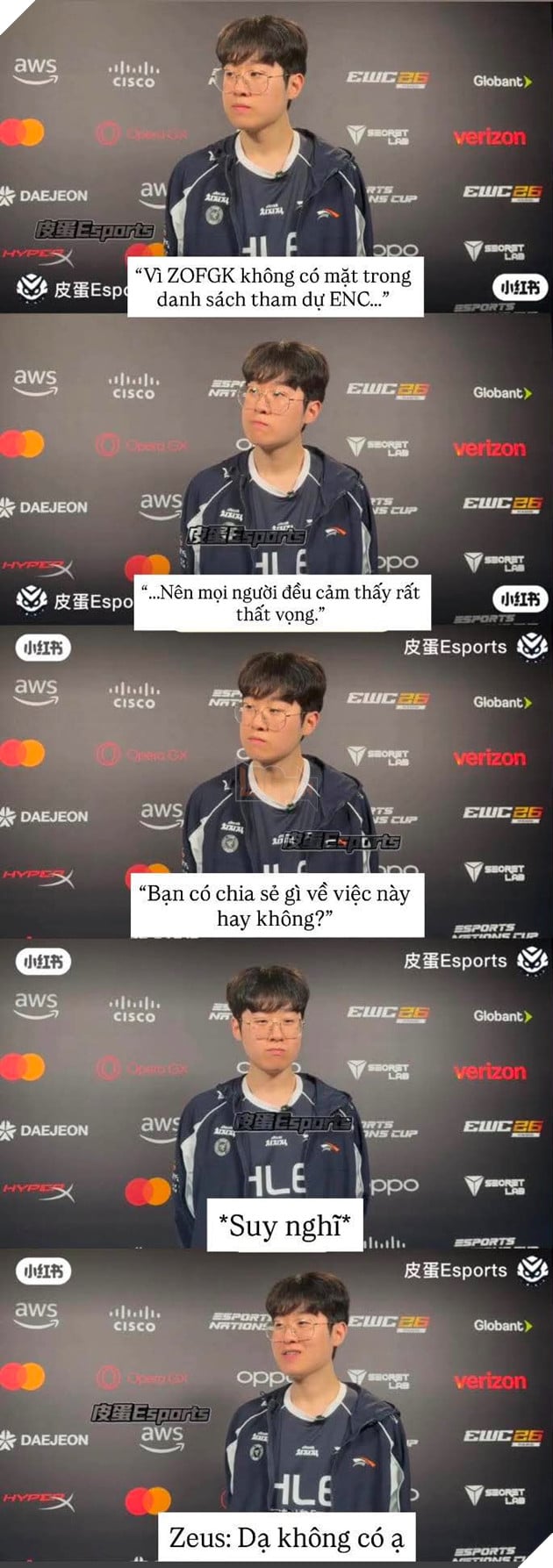 MSI 2026: Phóng Viên Gây Tranh Cãi Khi Liên Tục Đặt Câu Hỏi Dí Vào HLE Zeus 2