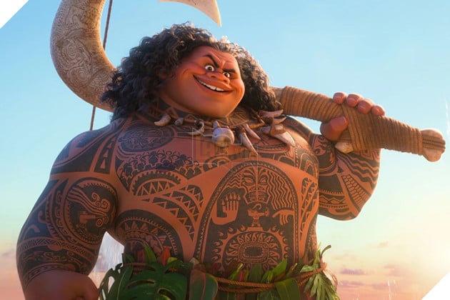 Hình ảnh về nhân vật Maui trong phim hoạt hình.
