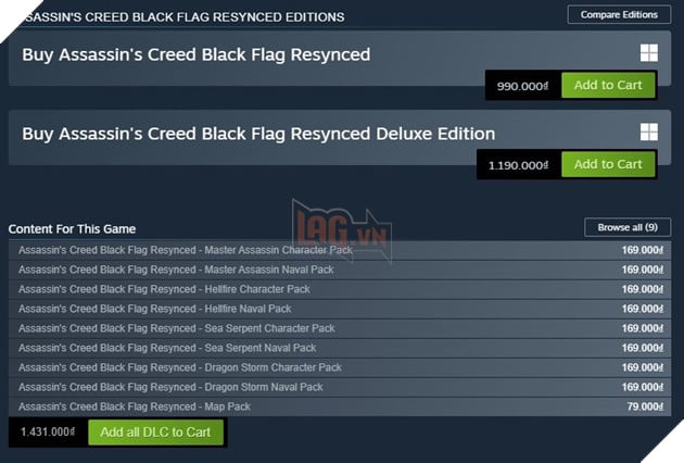 Bán DLC 80 Đô Gây Tranh Cãi, Assassin's Creed Black Flag Resynced Vẫn On Top Doanh Thu 3