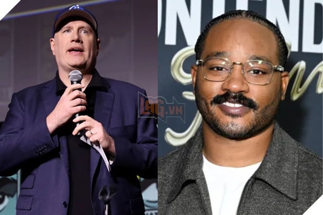 Hình ảnh về ông Kevin Feige và đạo diễn Ryan Coogler.