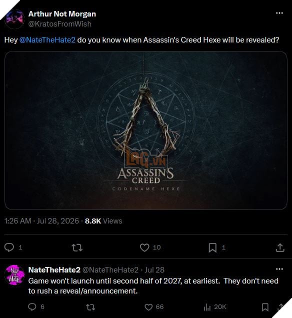 Leaker Tự Tin Assassin's Creed Hexe Sẽ Đổ Bộ Vào Nửa Cuối Năm Sau 2