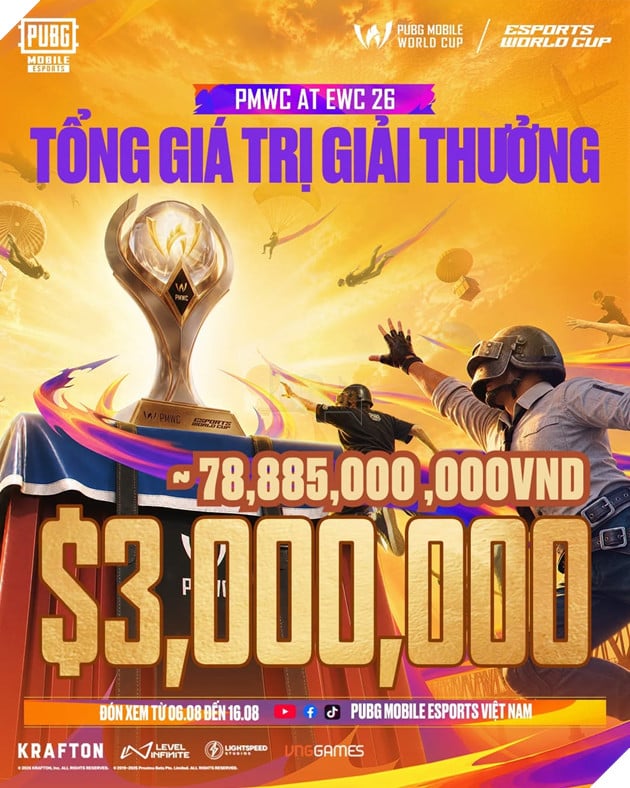 Giải Đấu 2026 PUBG Mobile World Cup Khởi Tranh Từ Ngày 06.08 Với Hơn 3 Triệu Usd Tiền Thưởng 2