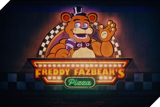 Hình ảnh về cửa hàng Freddy Fazbear’s Pizza trong phim "Five Nights at Freddy’s".