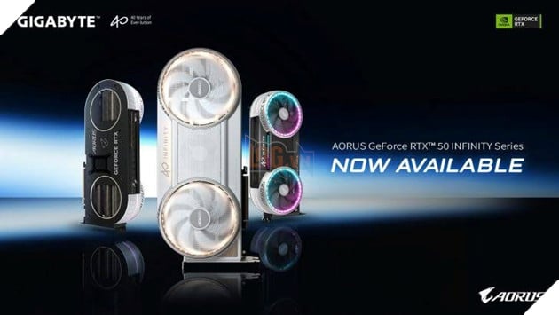 GIGABYTE ra mắt loạt GPU AORUS RTX 5080, RTX 5070 Ti và RTX 5070 INFINITY