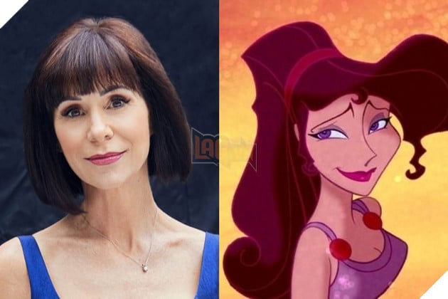 Hình ảnh nữ diễn viên Susan Egan và nhân vật Meg do cô lồng tiếng trong bản phim Hercules (1997).