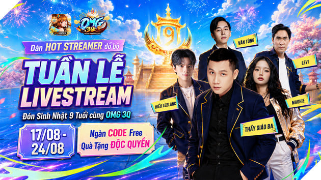 Chị Ca Nô, Thầy Giáo Ba Cùng Dàn KOL Cực Hot Hội Ngộ Tại Đại Tiệc Sinh Nhật 9 Tuổi OMG 3Q