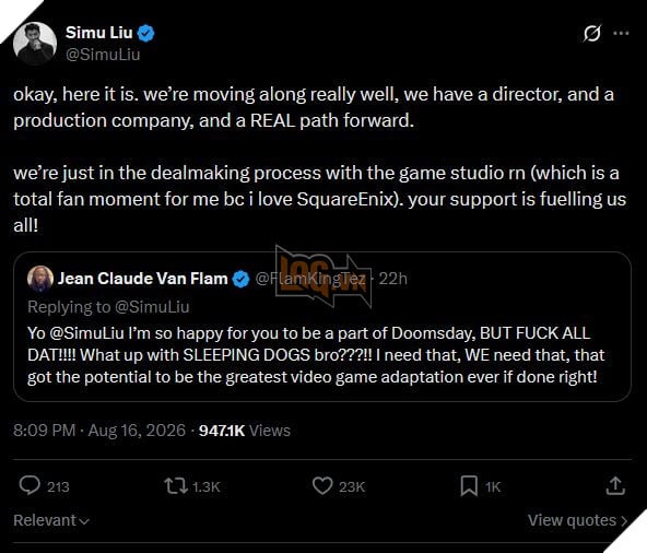 Simu Liu cho rằng phim Sleeping Dogs đã sẵn sàng trở thành hiện thực