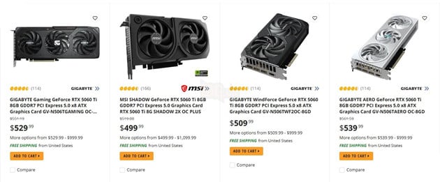 Người dùng mua được card RTX 5060 Ti 8GB chỉ với 242 USD tại Walmart 2