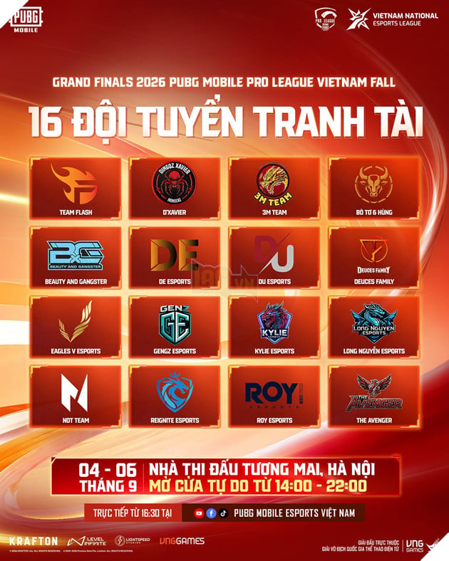 Hà Nội Đăng Cai Chung Kết Tổng Giải Đấu 2026 PUBG Mobile Pro League Vietnam Fall 2
