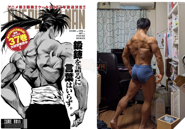 Họa sĩ One Punch Man Yusuke Murata gây sốt khi lấy con trai là VĐV thể hình làm mẫu vẽ bìa chương 283