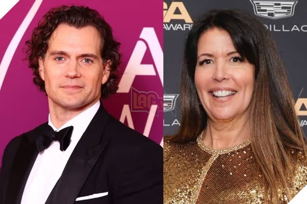 Hình ảnh về sao nam Henry Cavill và nữ đạo diễn Patty Jenkins.